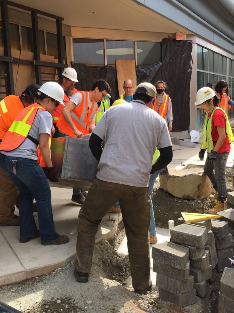 construction_moving basalt columns