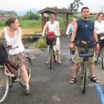 Students on bikes in Taiwan