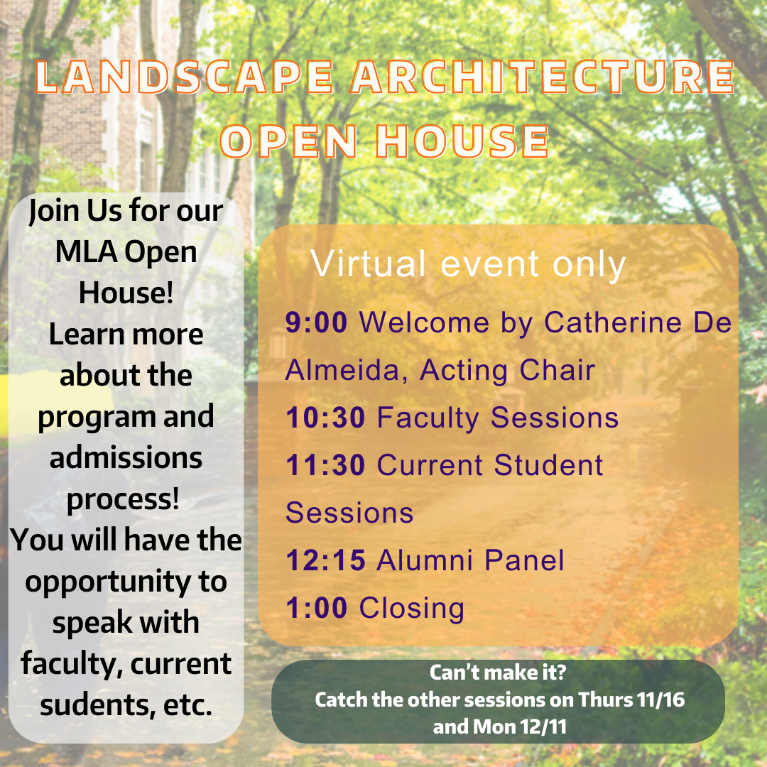 Info Sessions - Landscape Architecture