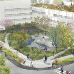 student work rendering of public green space